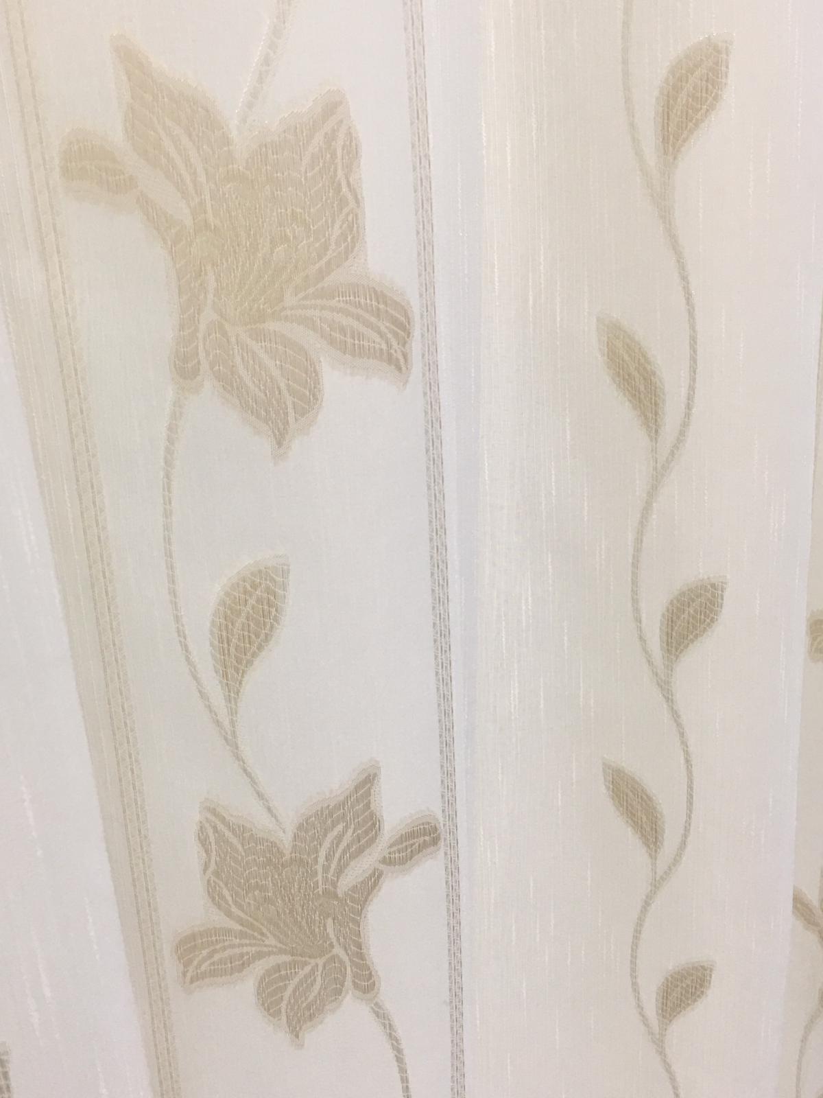Perdea ivoire 800x245cm cu broderie crini imperiali capuccino gold, cu rejansa by Liz Line - RD1268 - imagine 2