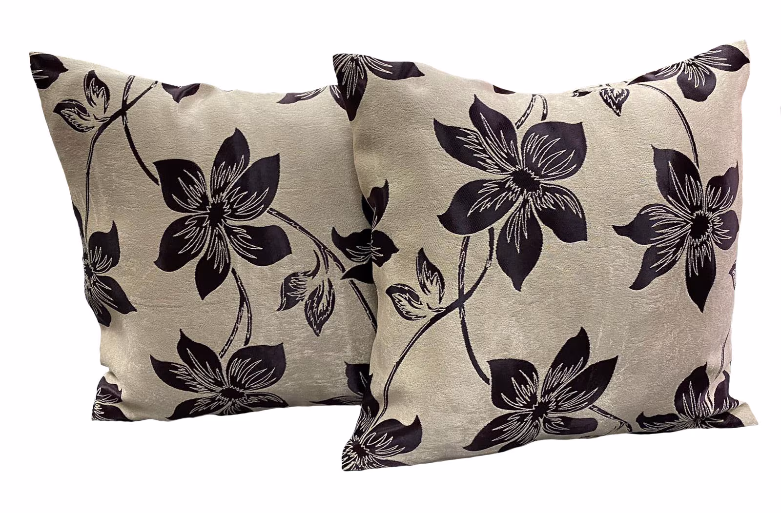 Set doua huse 40x40cm, culoare bej/maro, "Wenge Flowers" pentru perne decorative by Liz Line-Deco14