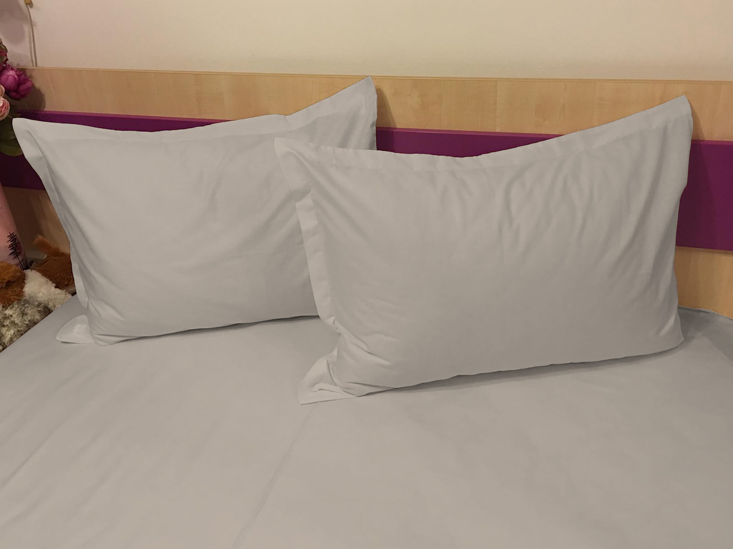 Set doua huse de perna, 50X70cm, gri, din colectia "Monocrom" din bumbac ranforce, by Liz Line - SPR50/7026 - imagine 5