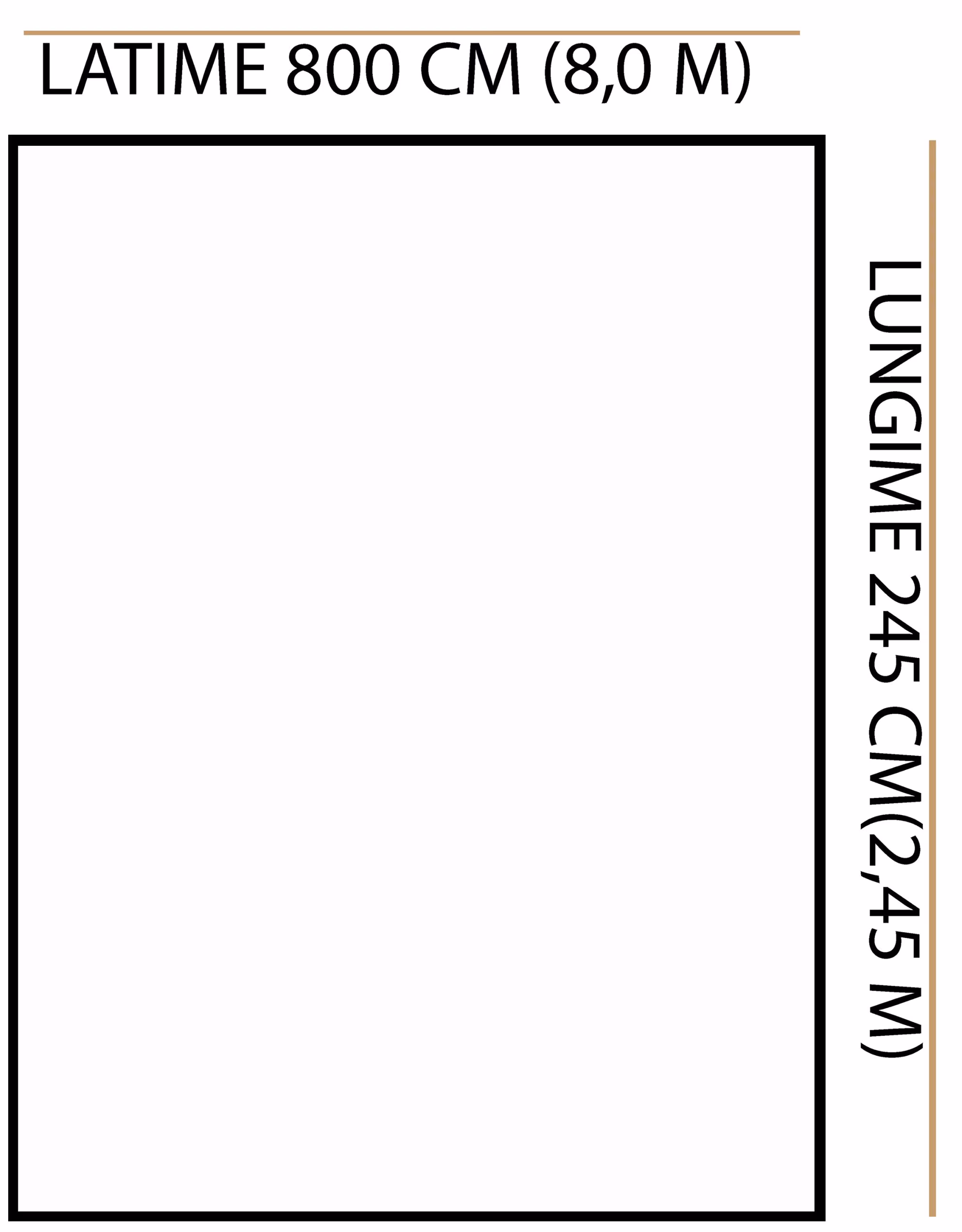 Perdea voal simplu, culoare indigo, din colectia Basic Liz Line, 800x245cm, cu rejansa - RD818 - imagine 2