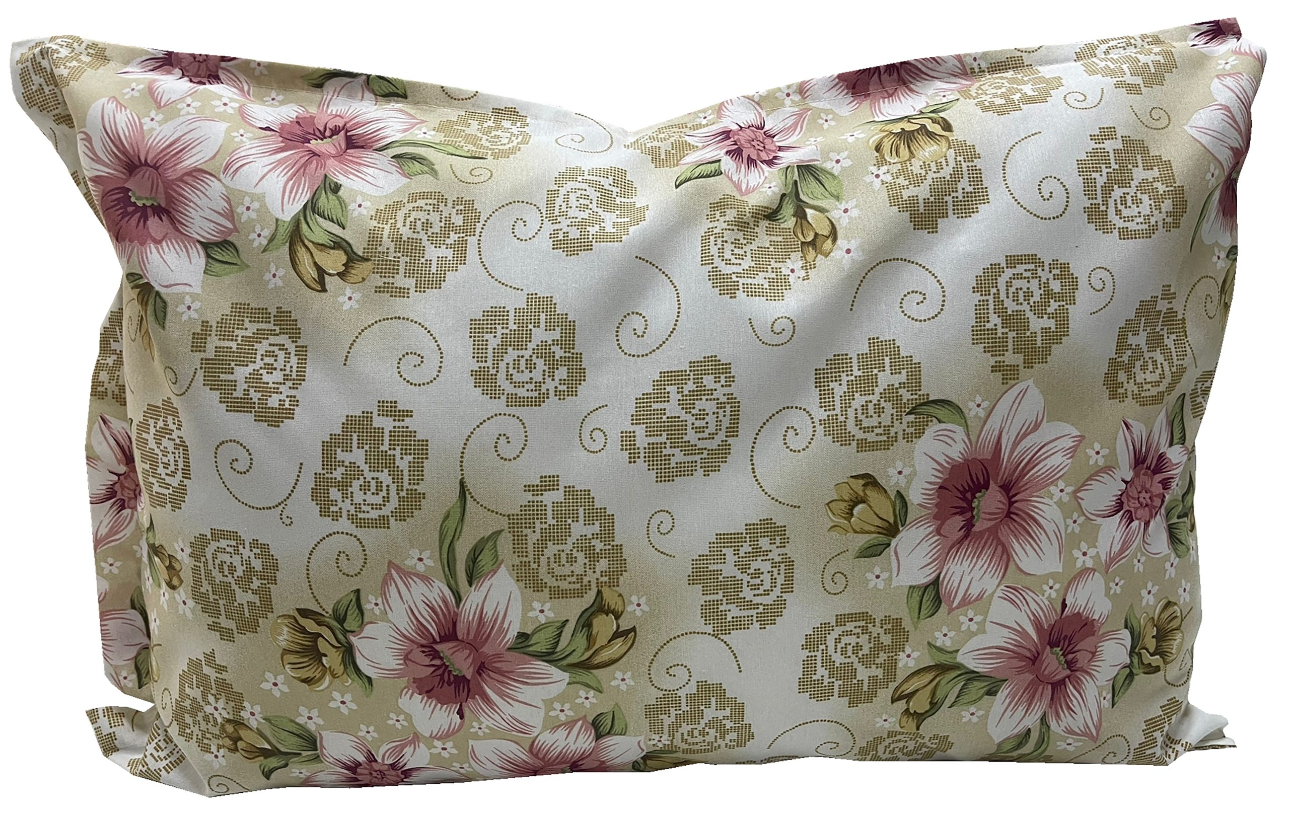 Set doua huse perna, culoare bej, din colectia „Rose Crin by Liz Line”, 50X70cm, bumbac 100% SP50/70206