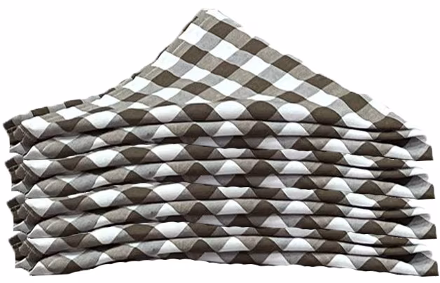 Set stergare de masa pentru douasprezece persoane, culoare cafeniu, din colectia „Sah Mat by Liz Line”, 50x50cmx12buc – S12S6