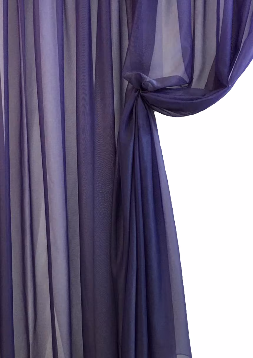 Perdea voal simplu, culoare indigo, din colectia Basic Liz Line, 800x245cm, cu rejansa - RD818 - imagine 4