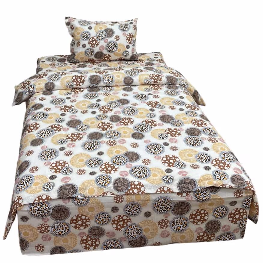 Husa pilota, culoare bej/maro, Animal print by Liz Line, 230/210cm din bumbac 100% HP230217 - imagine 3