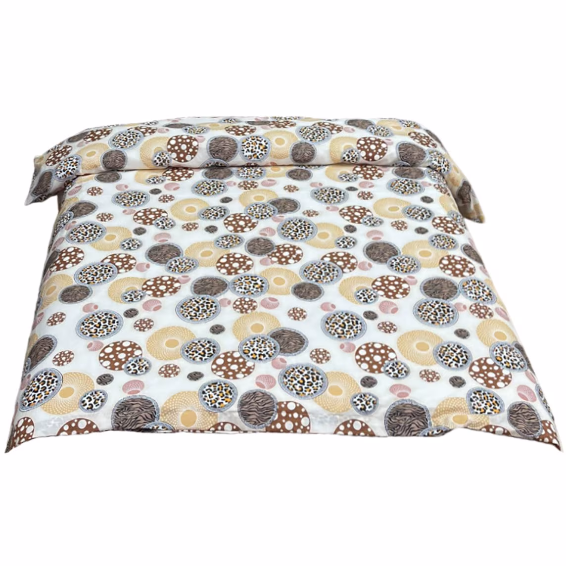Husa pilota, culoare bej/maro, Animal print by Liz Line, 230/210cm din bumbac 100% HP230217 - imagine 5
