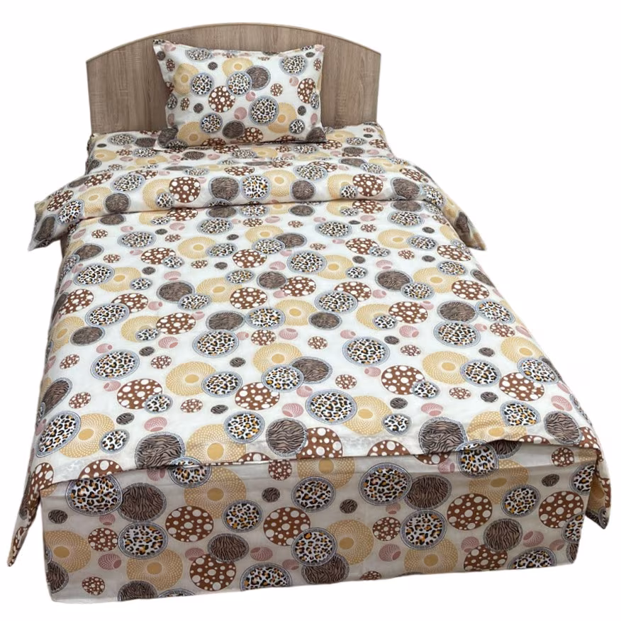 Husa pilota, culoare bej/maro, Animal print by Liz Line, 230/210cm din bumbac 100% HP230217 - imagine 2